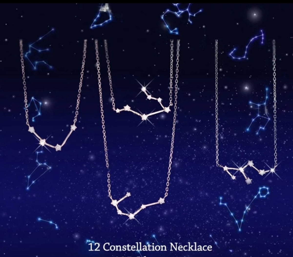 Pompotops Dainty Constellation Zodiac Necklaces 12 Constellation