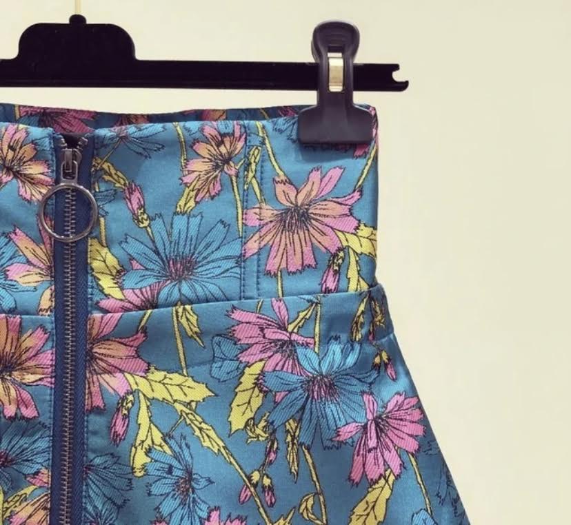 Elegant High Waist Floral Shorts - Multi Color