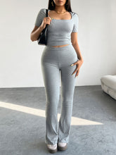 Load image into Gallery viewer, Make It Happen Top &amp; Pants Set - Gray
