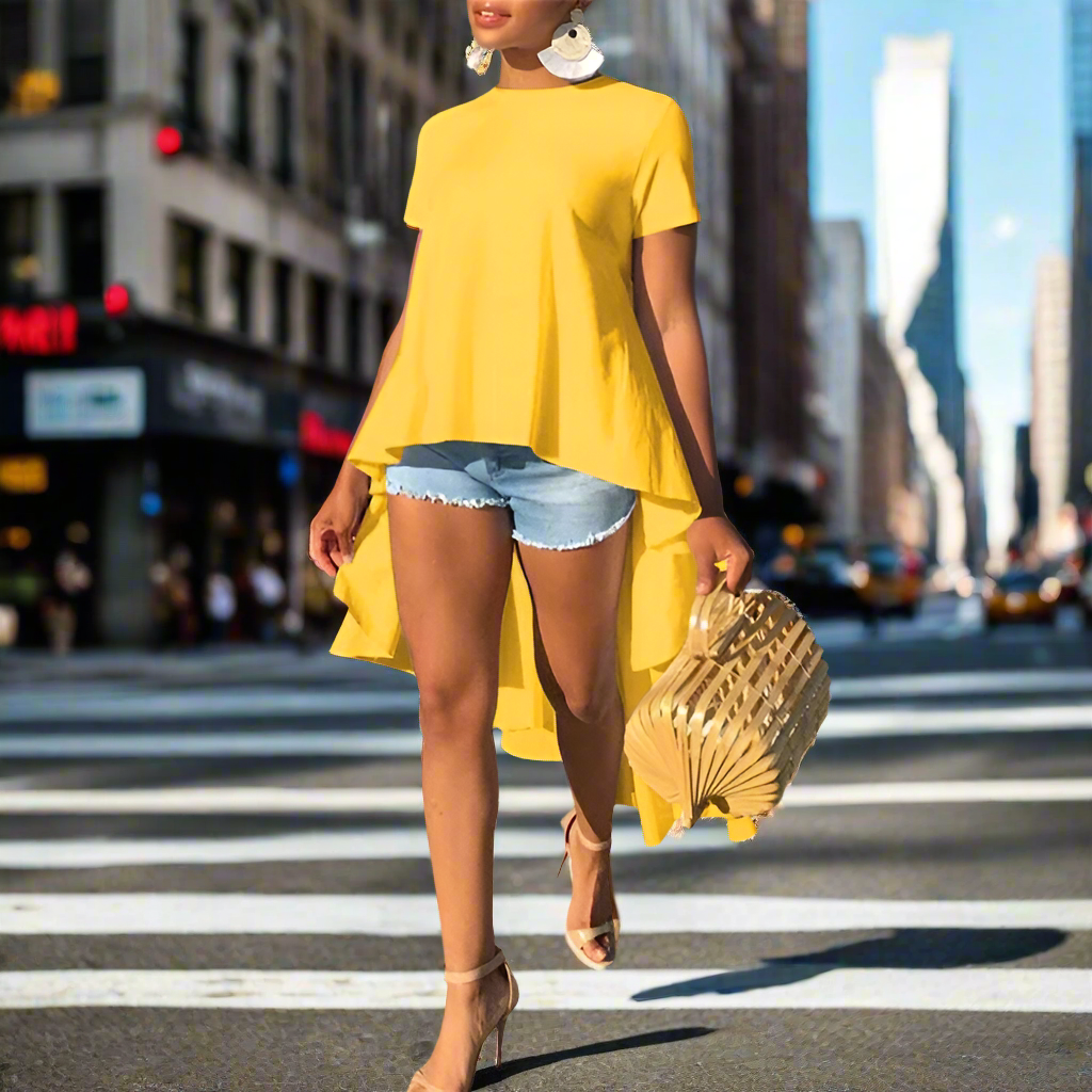 Stuck On You Tunic Top - Yellow