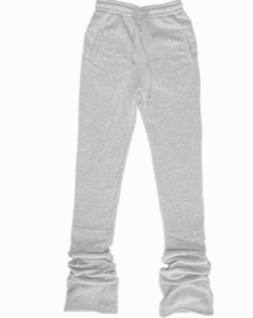 Cozy High Waisted Stacked Sweatpants Heather Gray Pryceless Creations Clothing